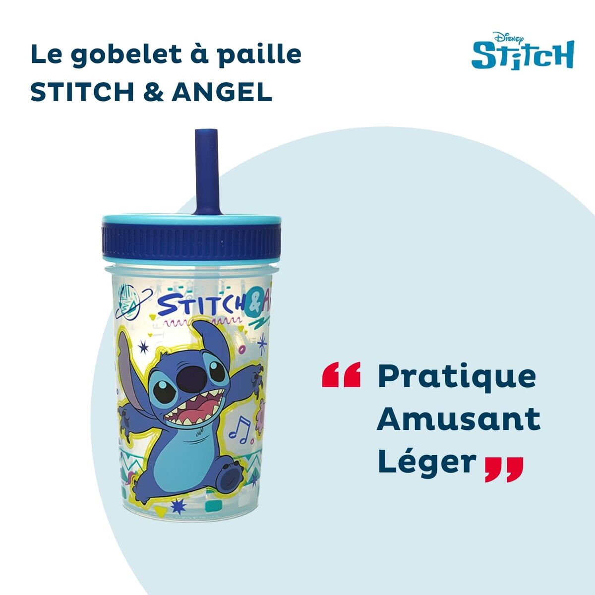 Verre d’Apprentissage ThermoBaby LILO & STITCH 420 ml Bleu