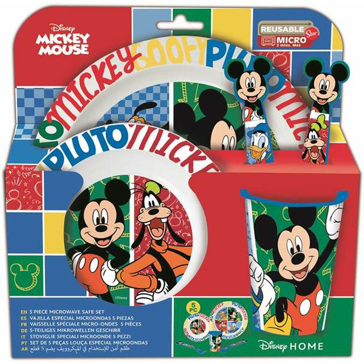 Set de vaisselle pour enfants Mickey Mouse Mickey Has Fun 5 Pièces