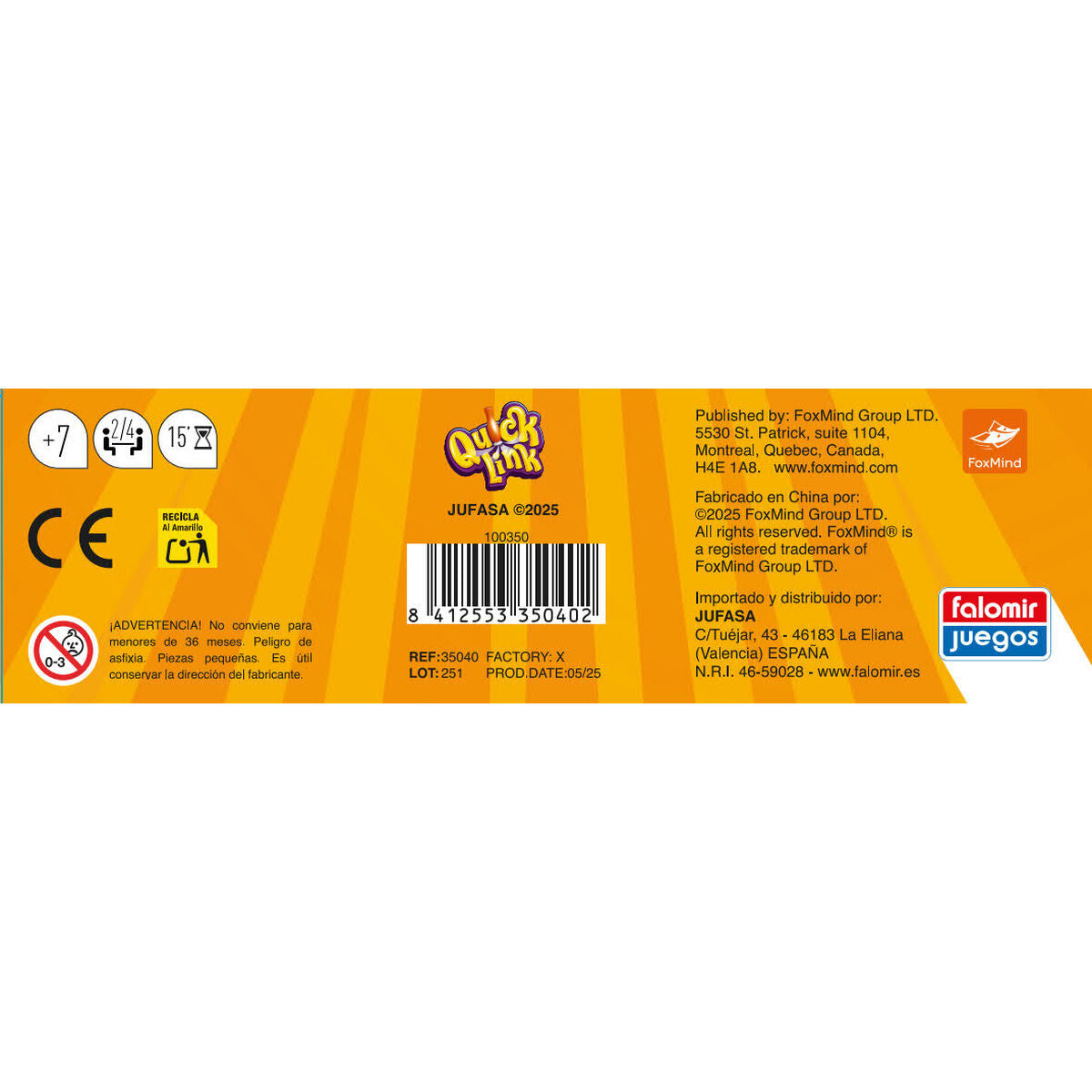 Jouet Educatif Falomir Quick Link