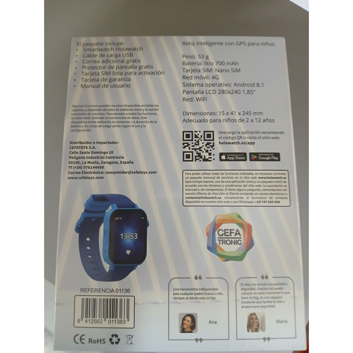 Smartwatch pour enfants Cefatoys Holawatch "X Plus