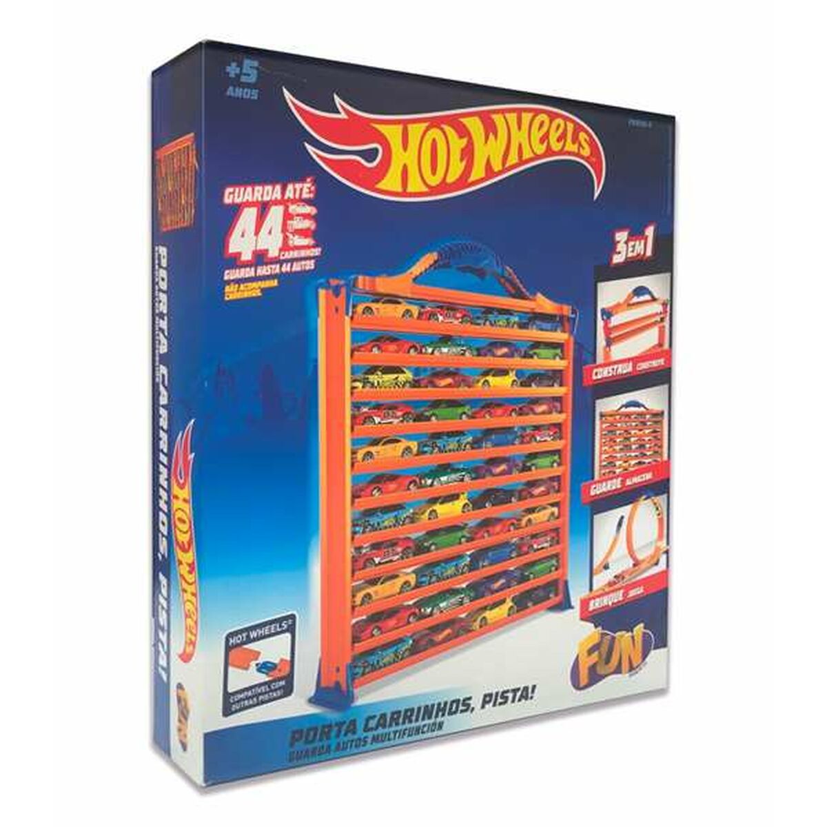Garage Parking avec Véhicules Hot Wheels 30 x 27 x 6 cm Porte-voiture Véhicule