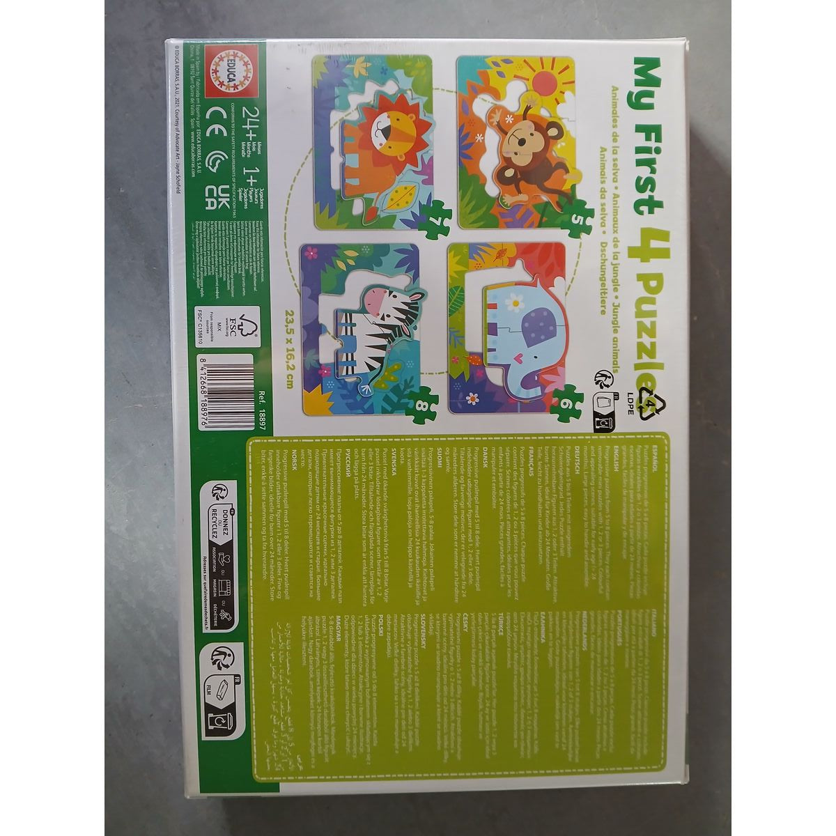 Puzzle Educa My First Puzle (8 + 7 + 6 + 5 pcs)