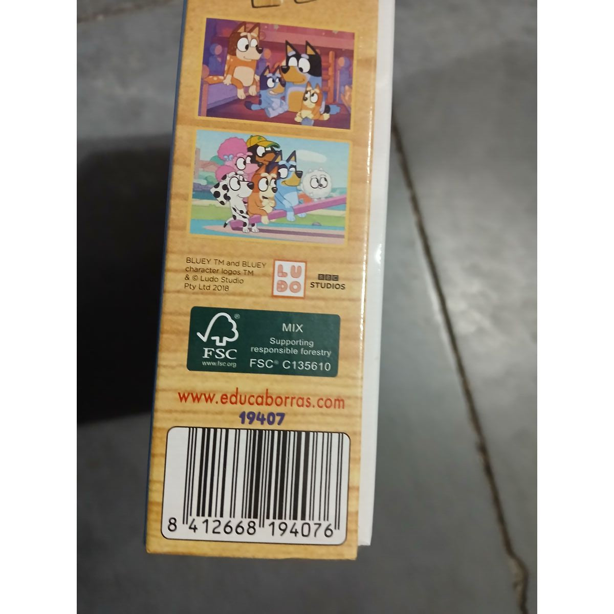 Set de 2 Puzzles Bluey 25 Pièces