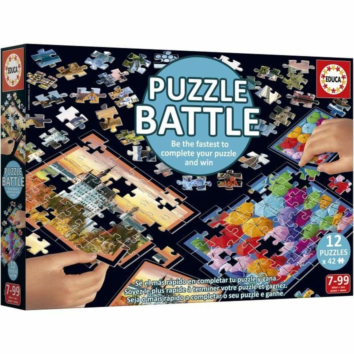 Puzzle Educa Battle Travel 42 Pièces (12 Unités)
