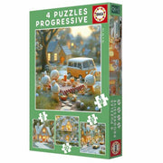 Puzzle Educa Lapin 12 Pièces 16 Pièces 20 Pièces 25 Pièces (4 Unités)