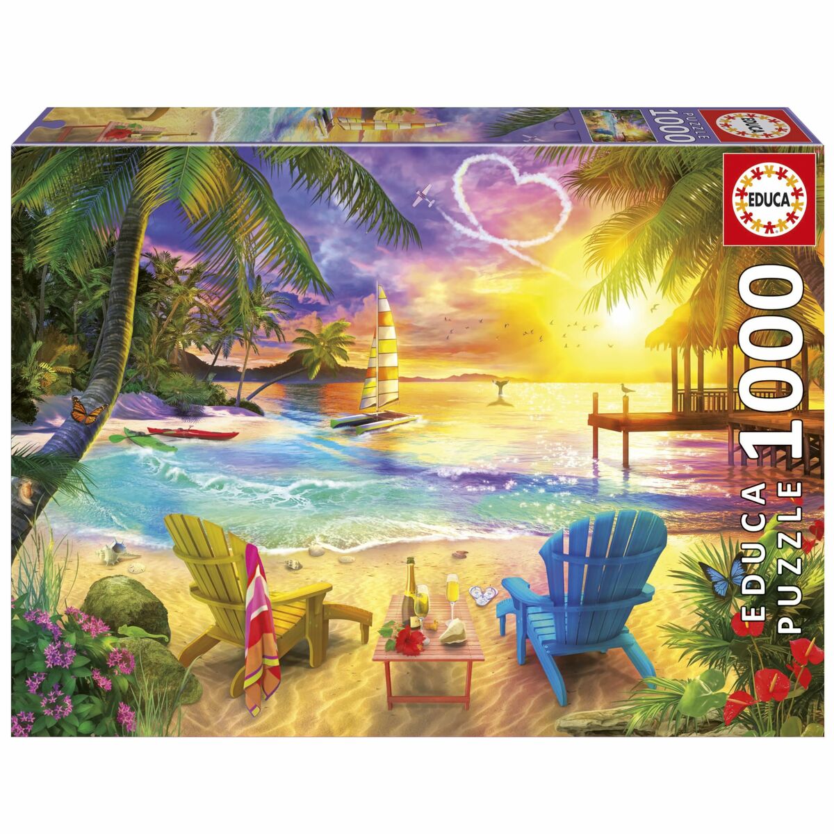 Puzzle Educa Love Beach 1000 Pièces