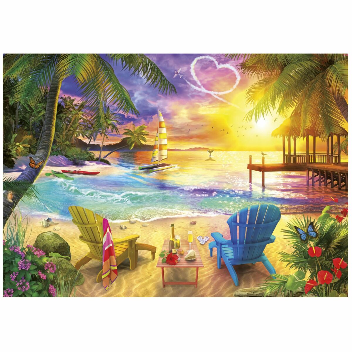 Puzzle Educa Love Beach 1000 Pièces