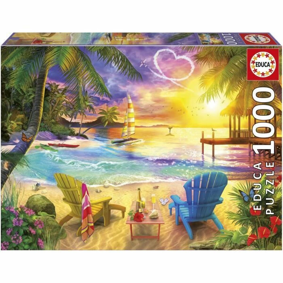Puzzle Educa Love Beach 1000 Pièces