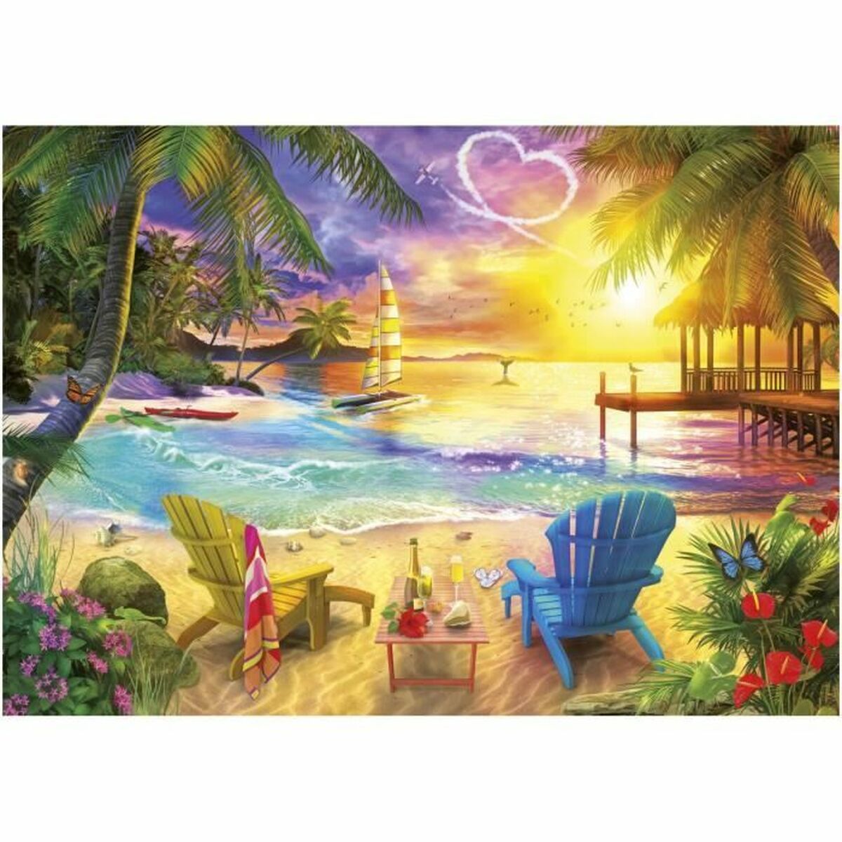 Puzzle Educa Love Beach 1000 Pièces