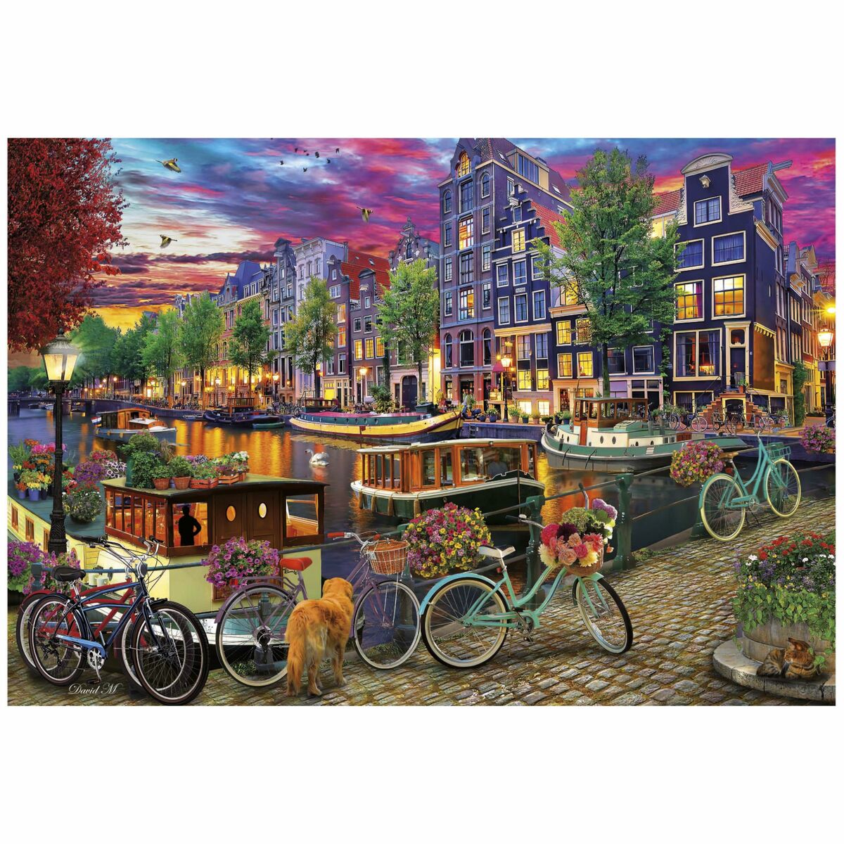 Puzzle Educa Bicicletas en Ámsterdam 6000 Pièces