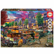 Puzzle Educa Bicicletas en Ámsterdam 6000 Pièces