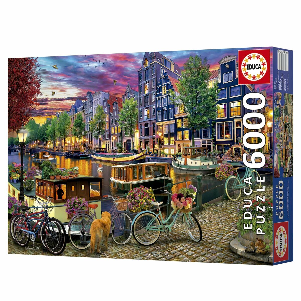 Puzzle Educa Bicicletas en Ámsterdam 6000 Pièces