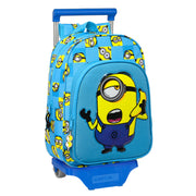 Cartable à roulettes Minions Minionstatic Bleu 26 x 34 x 11 cm