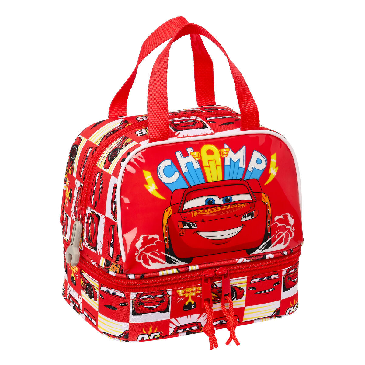 Sac à goûter Cars Let's race Blanc Rouge 20 x 20 x 15 cm