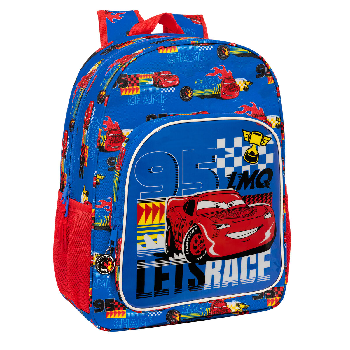 Cartable Cars Race Ready Bleu 33 x 42 x 14 cm