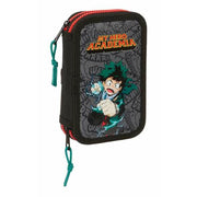 Trousse d'écolier My Hero Academia Noir 12.5 x 19.5 x 4 cm 28 Pièces