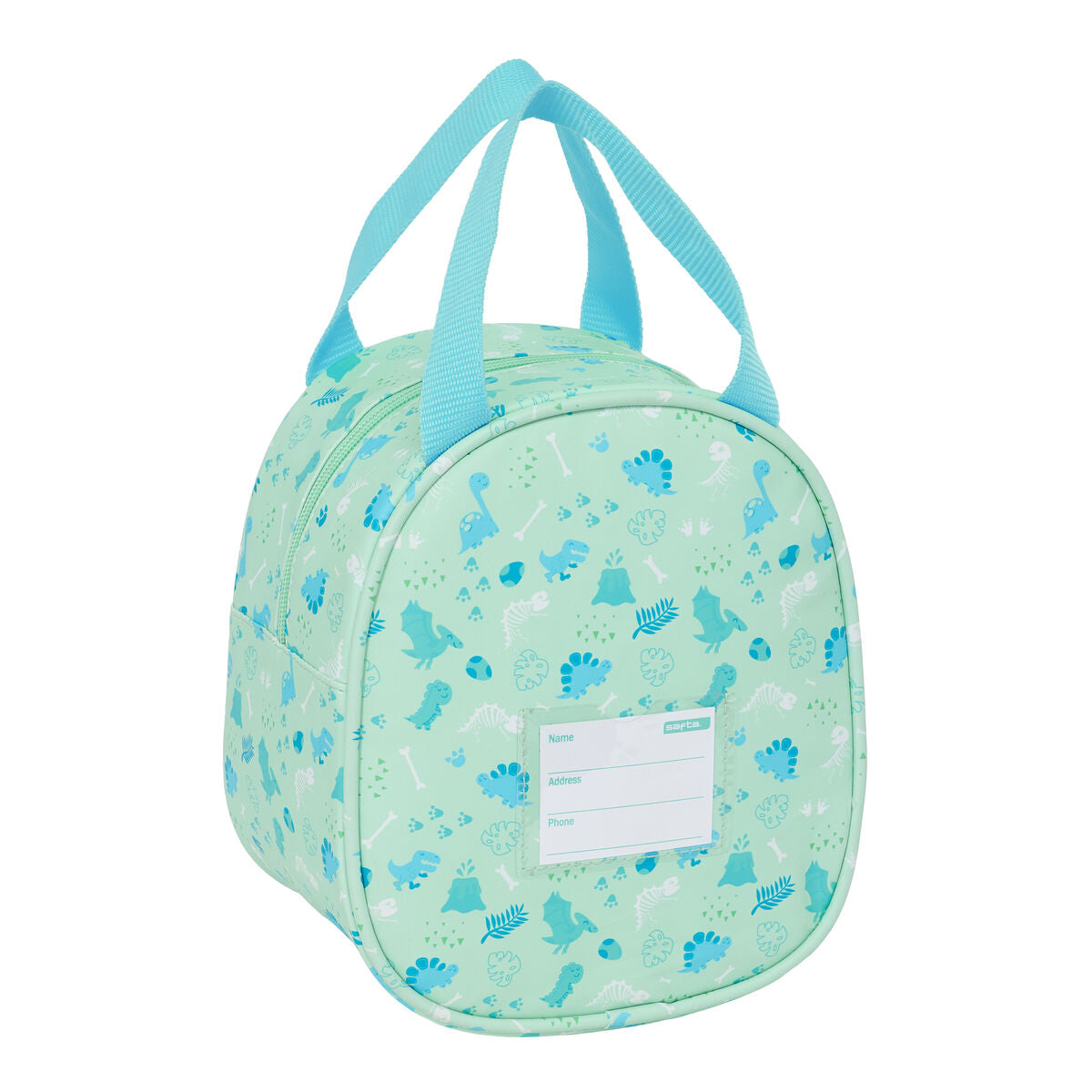 Sac glacière goûter Safta Dino Vert 19 x 22 x 14 cm