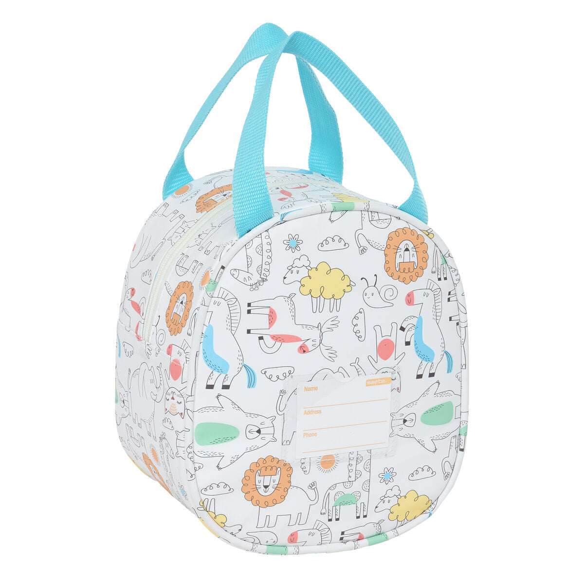 Sac glacière goûter Safta Zoo Beige 19 x 22 x 14 cm