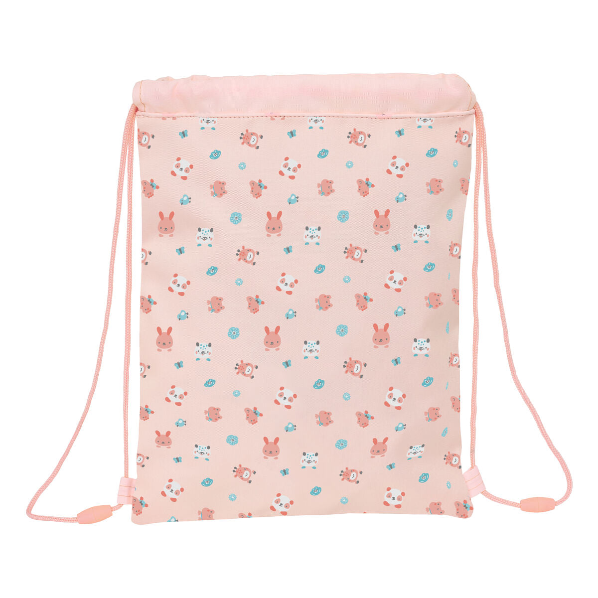 Sac à dos serré par des ficelles Safta Jirafa Corail 26 x 34 x 1 cm