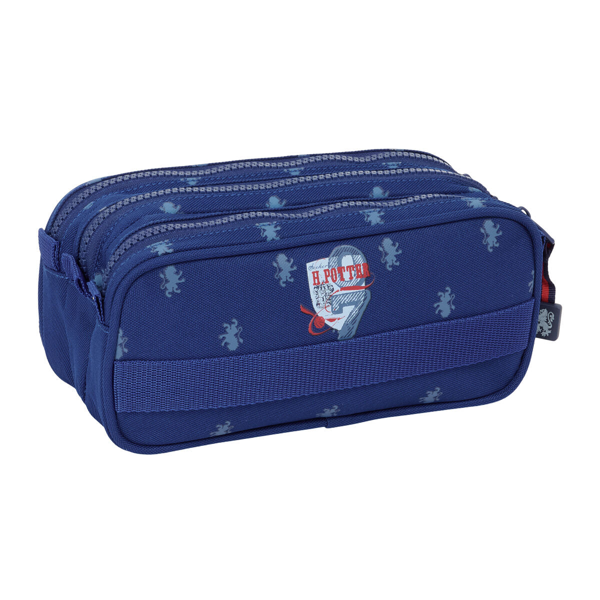 Trousse Fourre-Tout Triple Harry Potter Captain Blue marine 21,5 x 10 x 8 cm