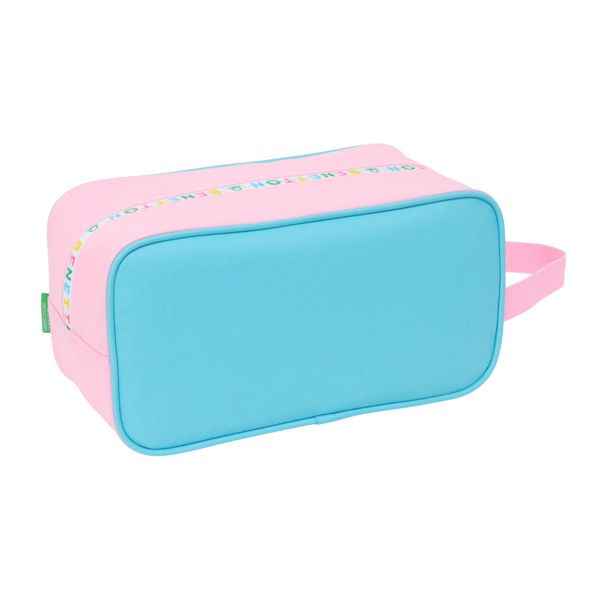 Range-Chaussures de Voyage Benetton Unique Rose Turquoise 29 x 15 x 14 cm