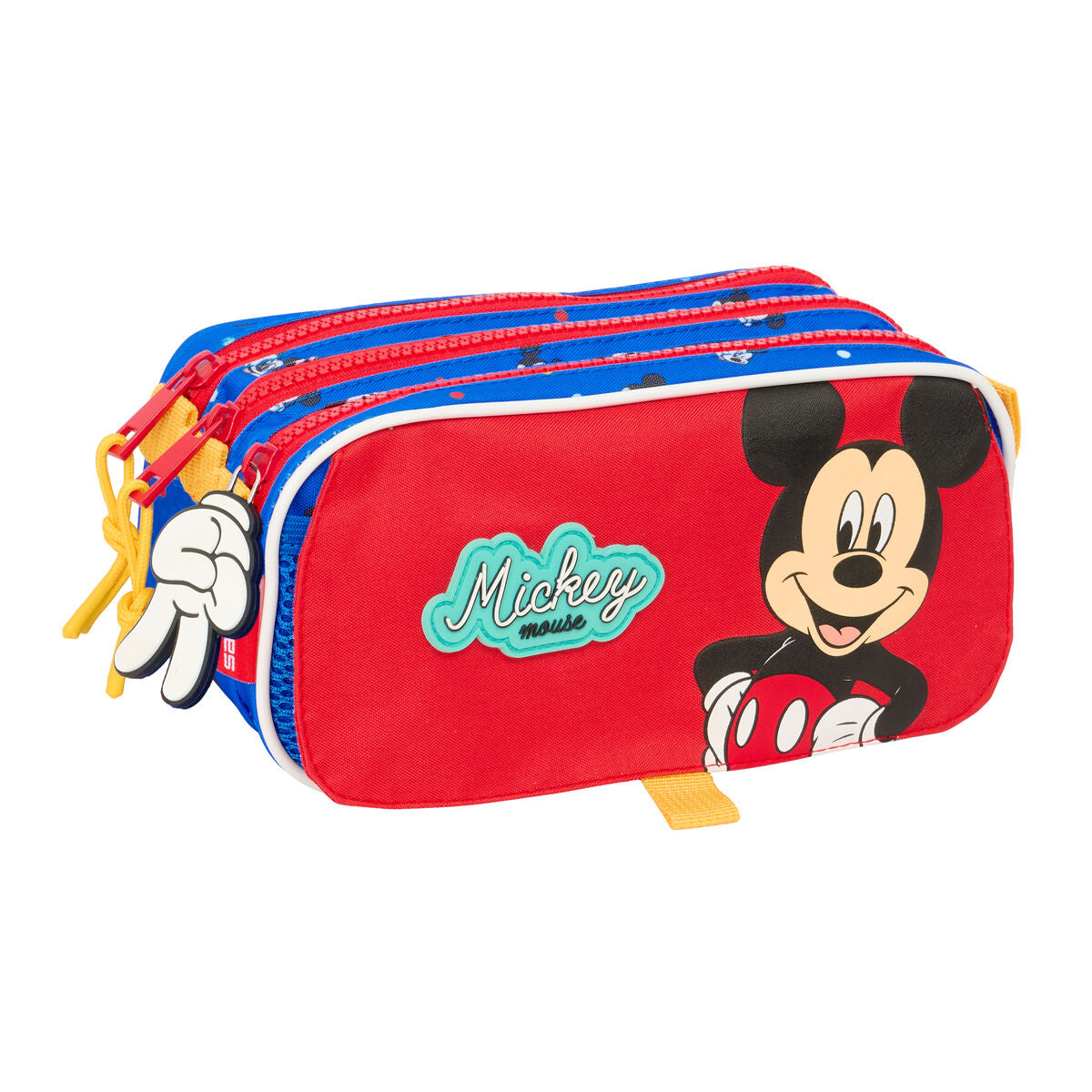 Trousse Fourre-Tout Triple Mickey Mouse Clubhouse Good day Bleu 21,5 x 10 x 8 cm