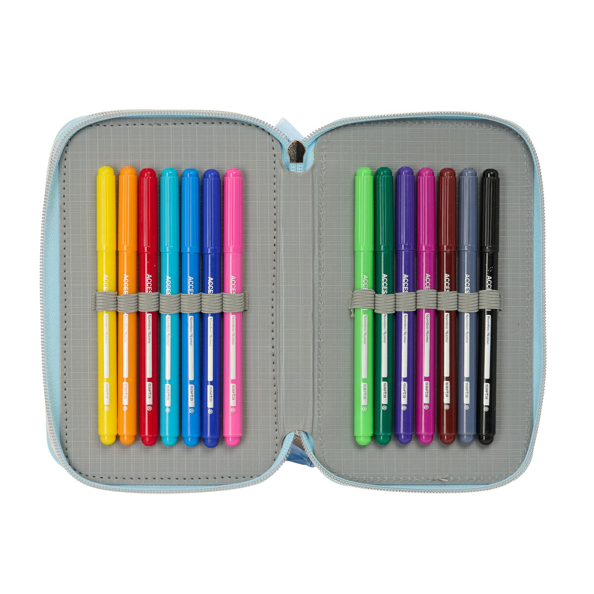 Trousse Scolaire avec Accessoires Frozen Ice magic Bleu clair 12,5 x 19,5 x 5,5 cm 37 Pièces