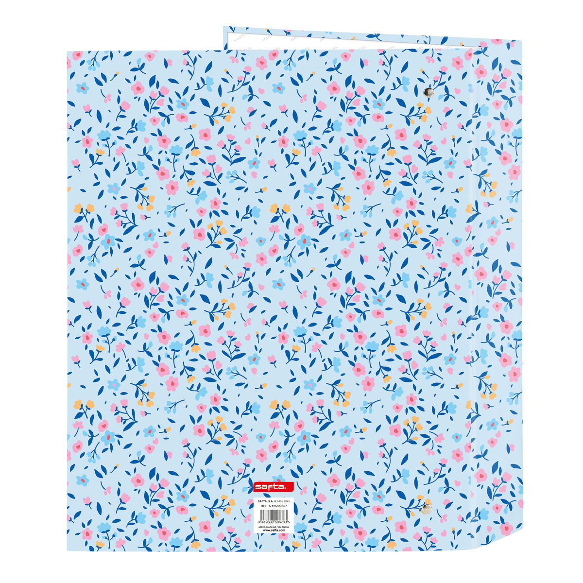 Reliure à anneaux Vicky Martín Berrocal Paraíso Bleu Rose A4 27 x 33 x 6 cm