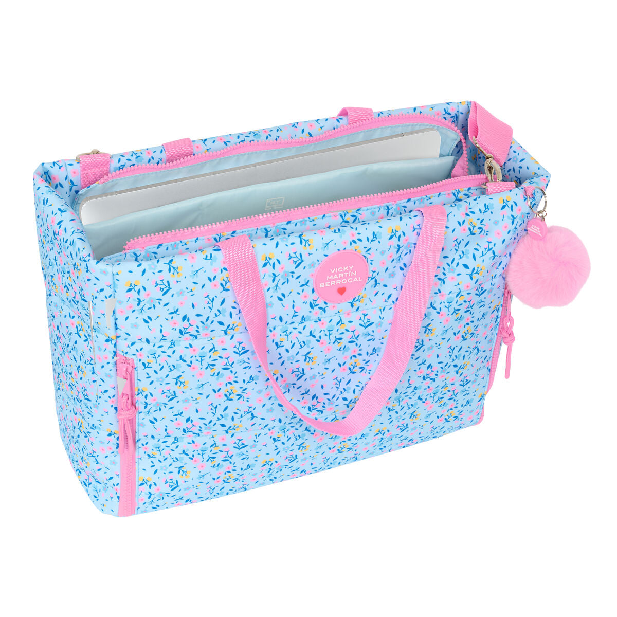Housse pour ordinateur portable Vicky Martín Berrocal Paraíso Bleu Rose clair 40 x 31 x 17 cm