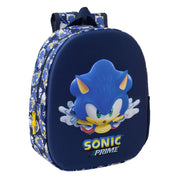 Cartable Sonic City Bleu 27 x 33 x 10 cm