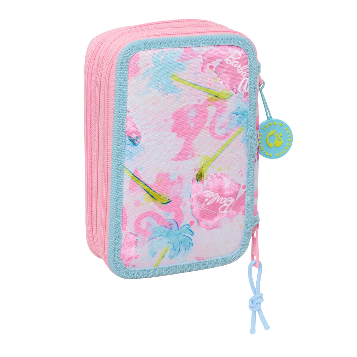 Trousse Scolaire avec Accessoires Barbie Painterly Rose Bleu ciel 12,5 x 19,5 x 5,5 cm 37 Pièces