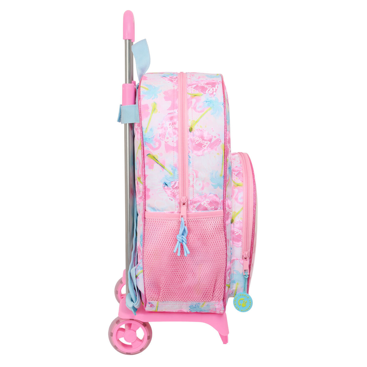 Cartable à roulettes Barbie Painterly Rose Bleu ciel 33 x 42 x 14 cm
