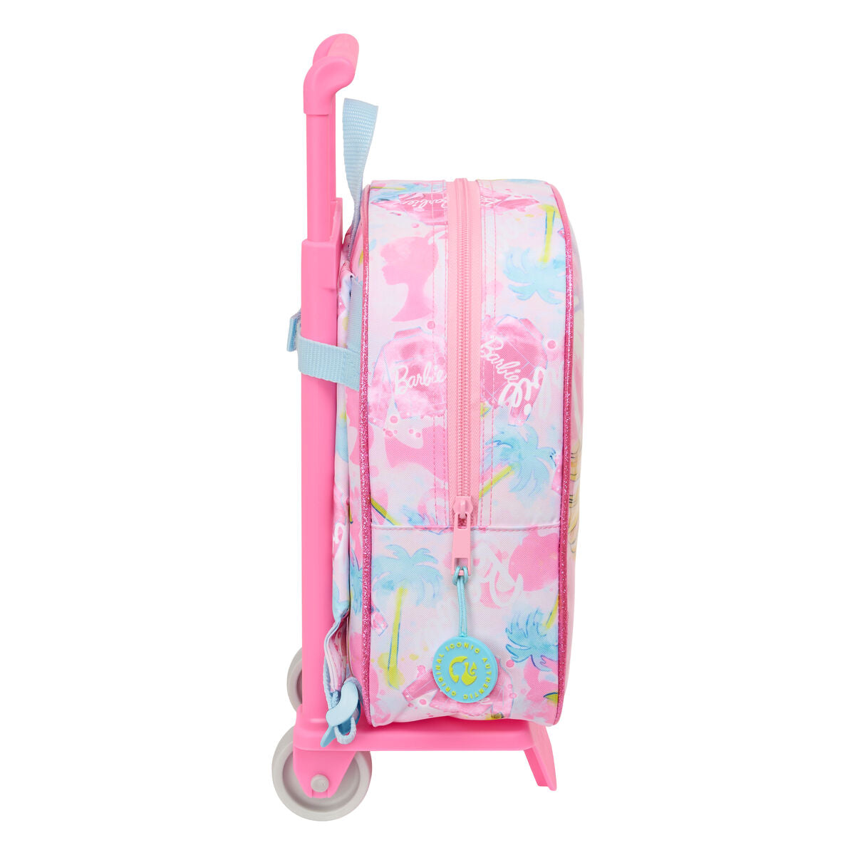 Cartable à roulettes Barbie Painterly Rose Bleu ciel 22 x 27 x 10 cm