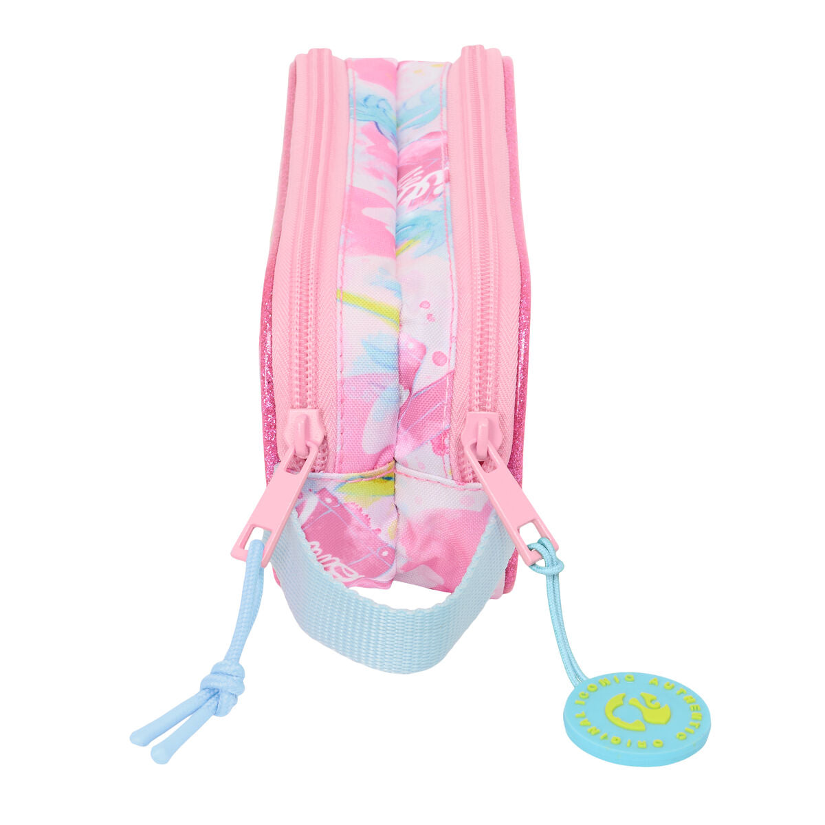 Trousse Fourre-Tout Double Barbie Painterly Rose Bleu ciel 21 x 8 x 6 cm