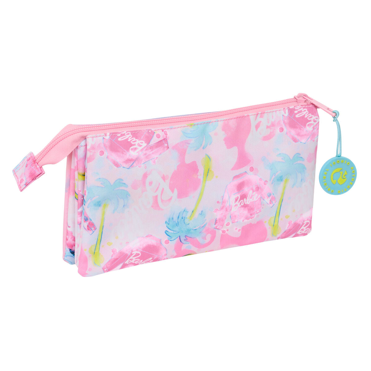 Trousse Fourre-Tout Triple Barbie Painterly Rose Bleu ciel 22 x 12 x 3 cm