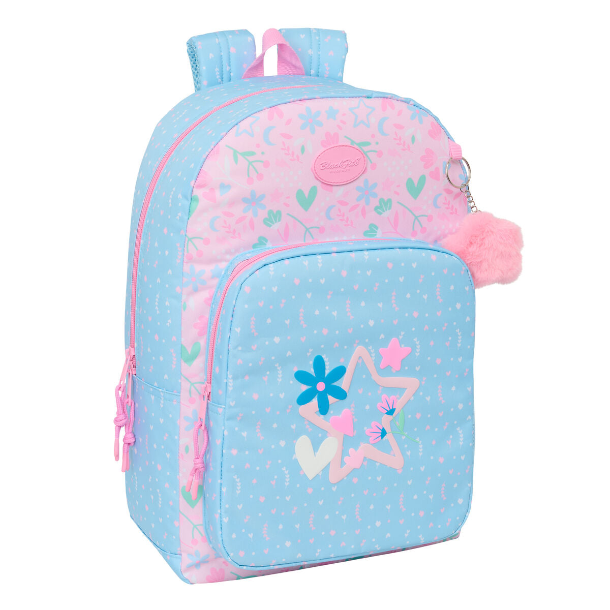 Cartable BlackFit8 Smile Bleu Rose 30 x 46 x 14 cm
