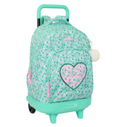 Cartable à roulettes Safta Cuore Menthe 33 x 45 x 22 cm
