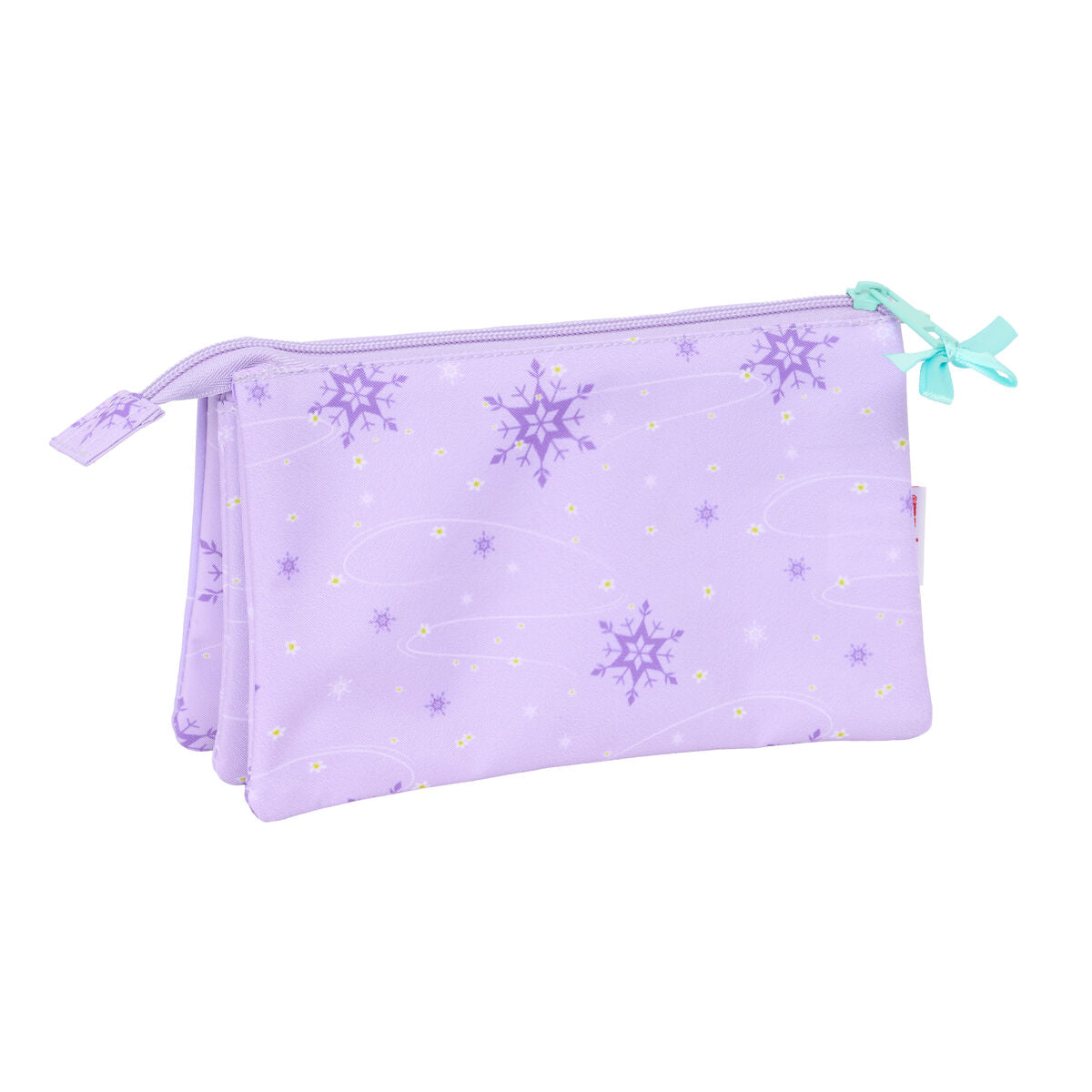 Trousse Fourre-Tout Triple Frozen Spirit Lila 22 x 12 x 3 cm