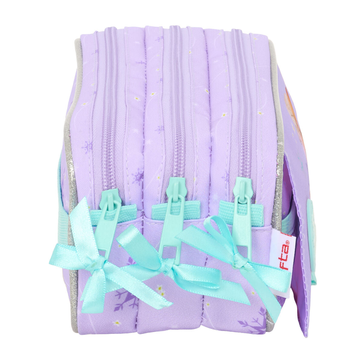 Trousse Fourre-Tout Triple Frozen Spirit Lila 21,5 x 10 x 8 cm