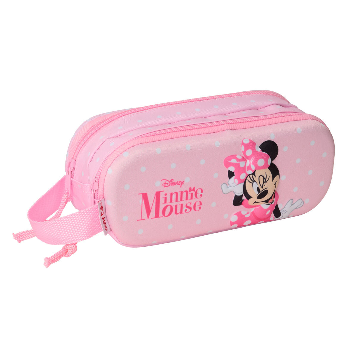 Trousse Fourre-Tout Double Minnie Mouse Rose 21 x 8 x 6 cm 3D