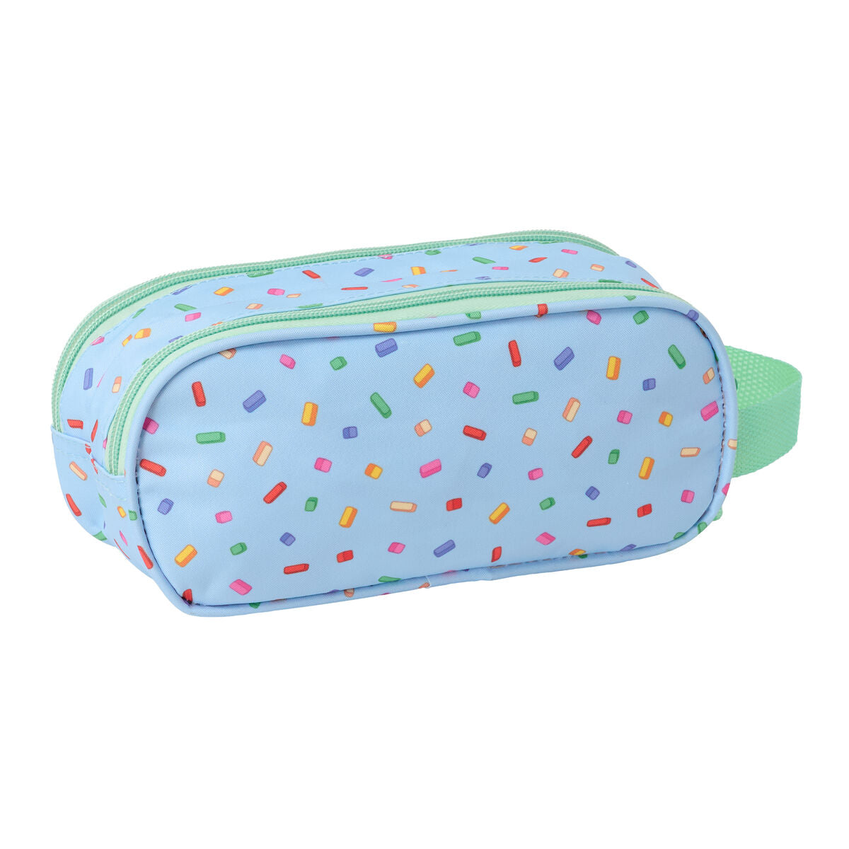 Trousse Fourre-Tout Double Bluey Bleu 21 x 8 x 6 cm