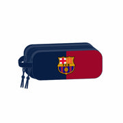 Trousse Fourre-Tout Double F.C. Barcelona Bleu Bordeaux 21 x 8 x 6 cm 3D