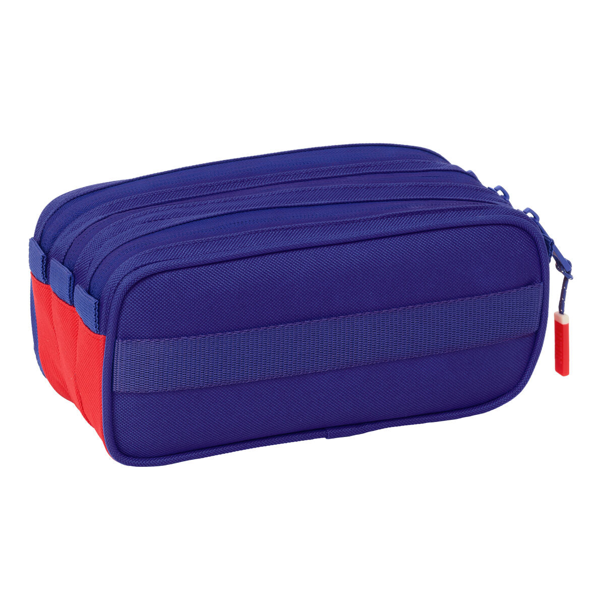 Trousse Fourre-Tout Triple Atlético Madrid Bleu Blanc Rouge 21,5 x 10 x 8 cm