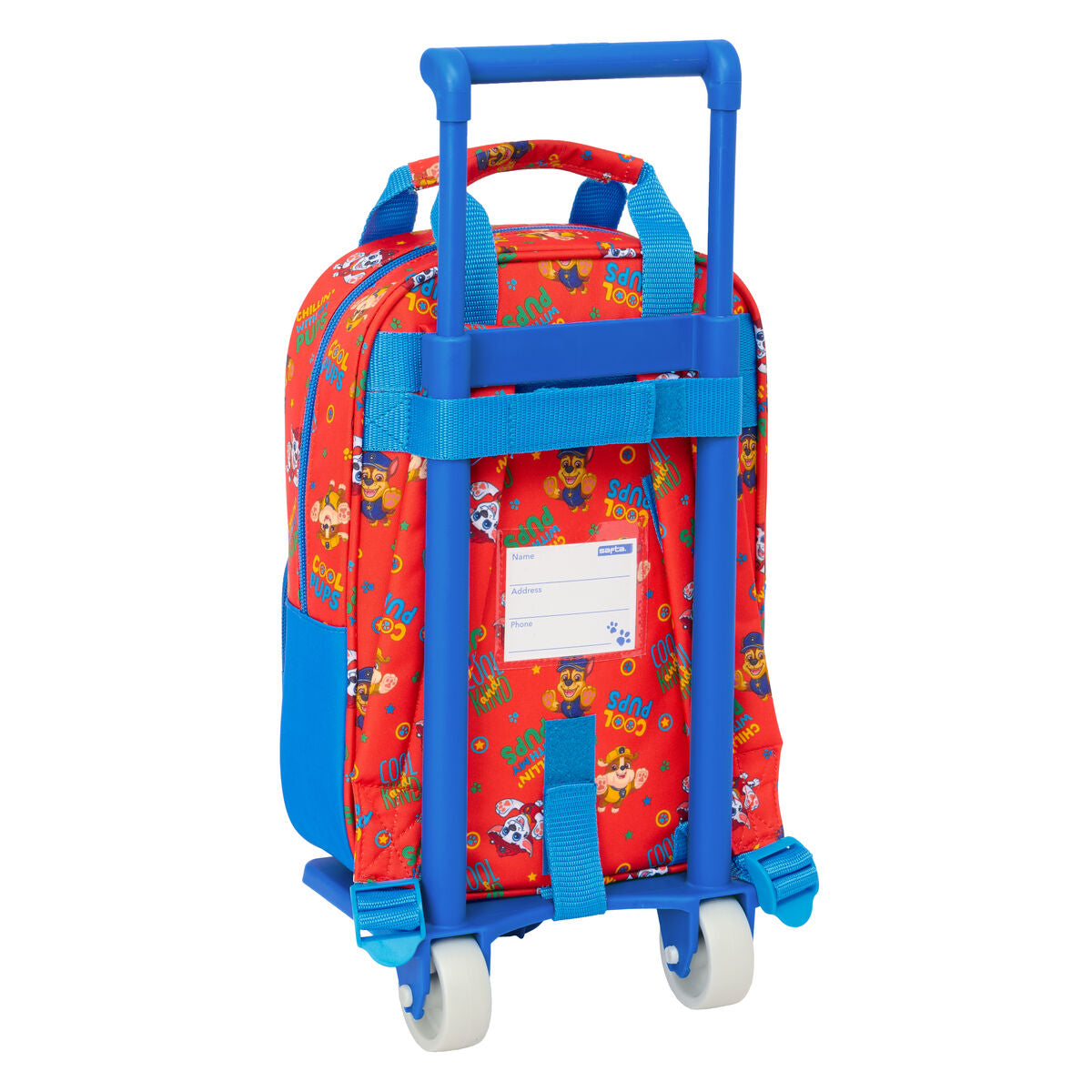 Cartable à roulettes The Paw Patrol Cool Bleu Rouge 20 x 28 x 8 cm