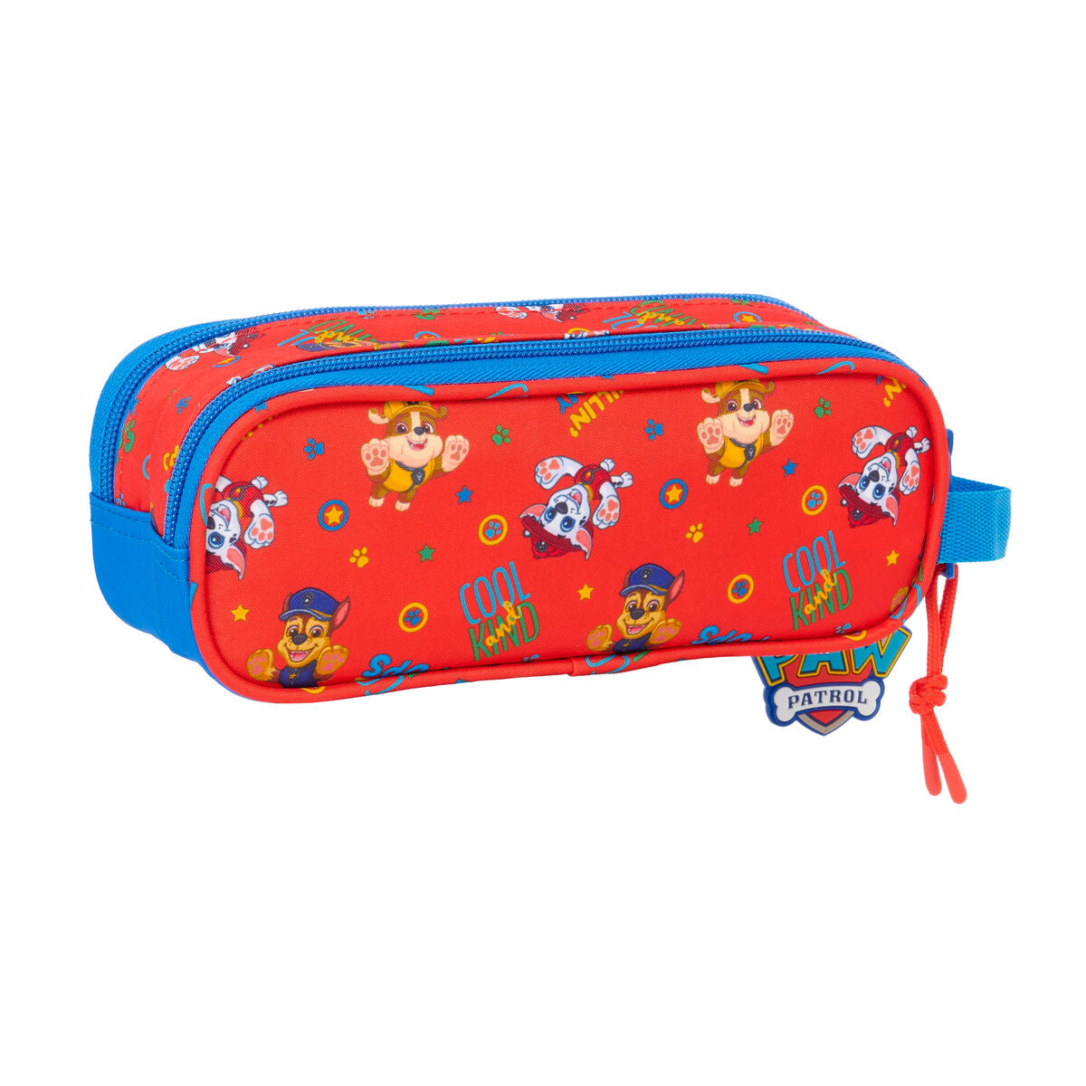 Trousse Fourre-Tout Double The Paw Patrol Cool Bleu Rouge 21 x 8 x 6 cm