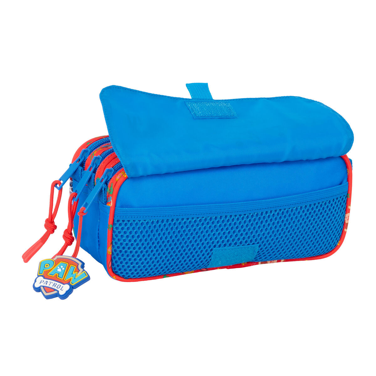 Trousse Fourre-Tout Triple The Paw Patrol Cool Bleu Rouge 21,5 x 10 x 8 cm