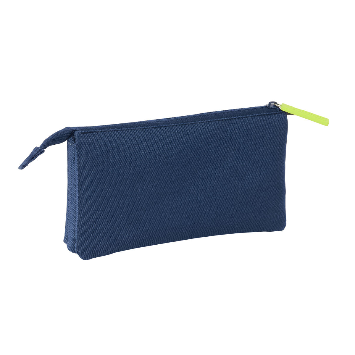 Trousse Fourre-Tout Triple Munich Blue indigo Bleu 22 x 12 x 3 cm