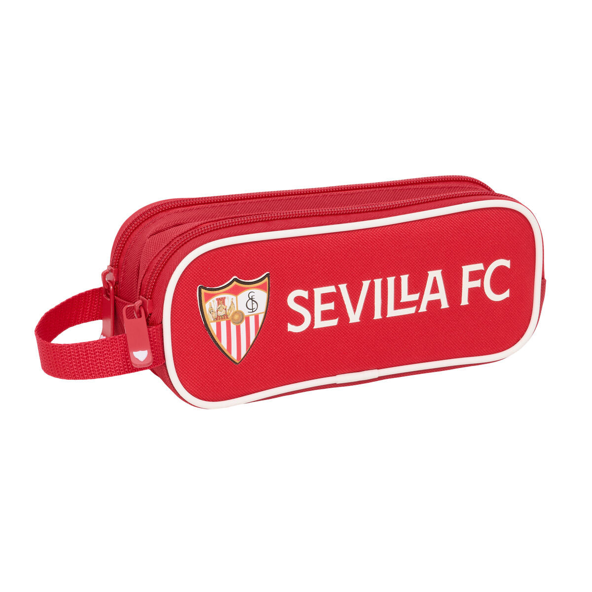 Trousse Fourre-Tout Double Sevilla Fútbol Club Rouge 21 x 8 x 6 cm