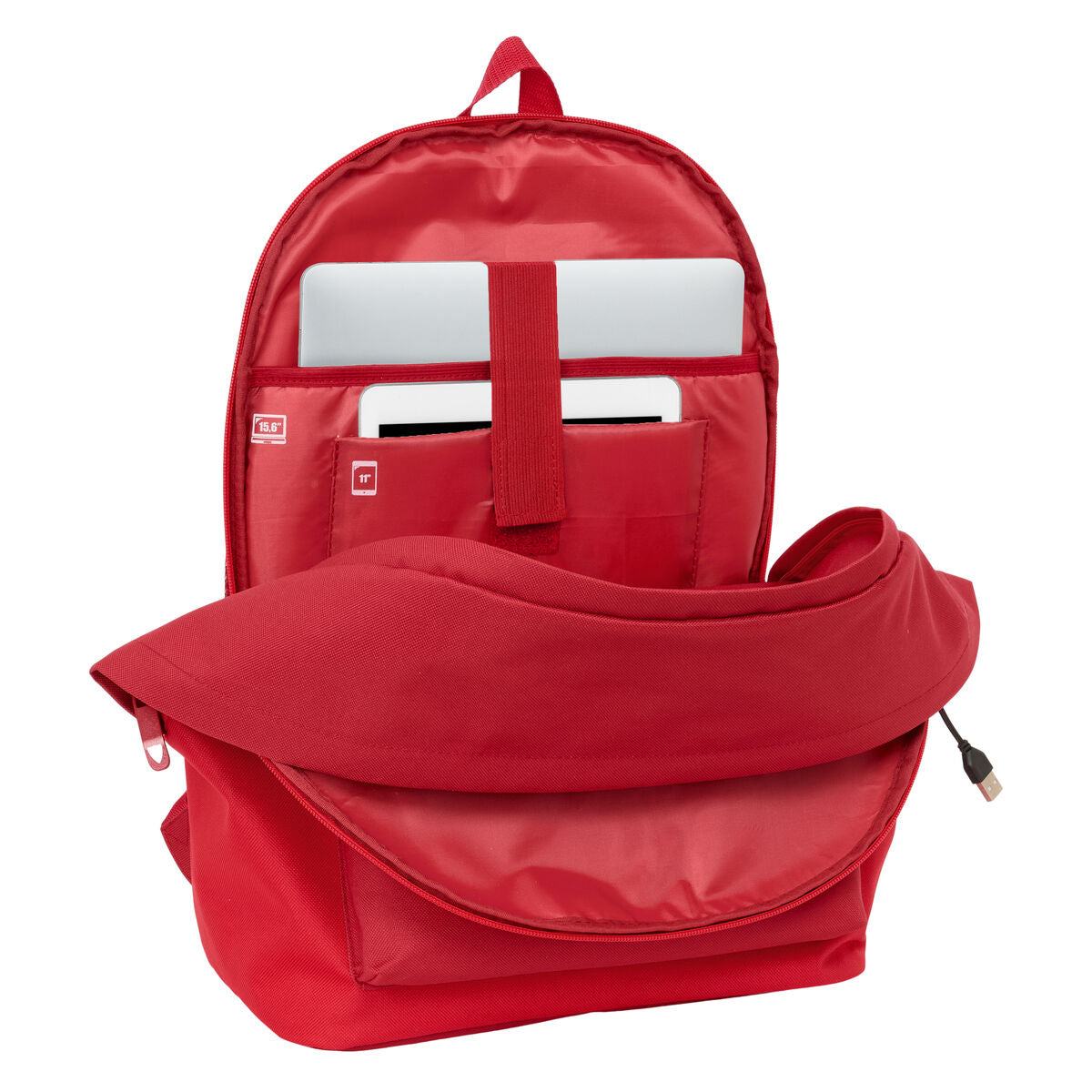 Sac à Dos pour Portable et Tablette avec Sortie USB Sevilla Fútbol Club Rouge