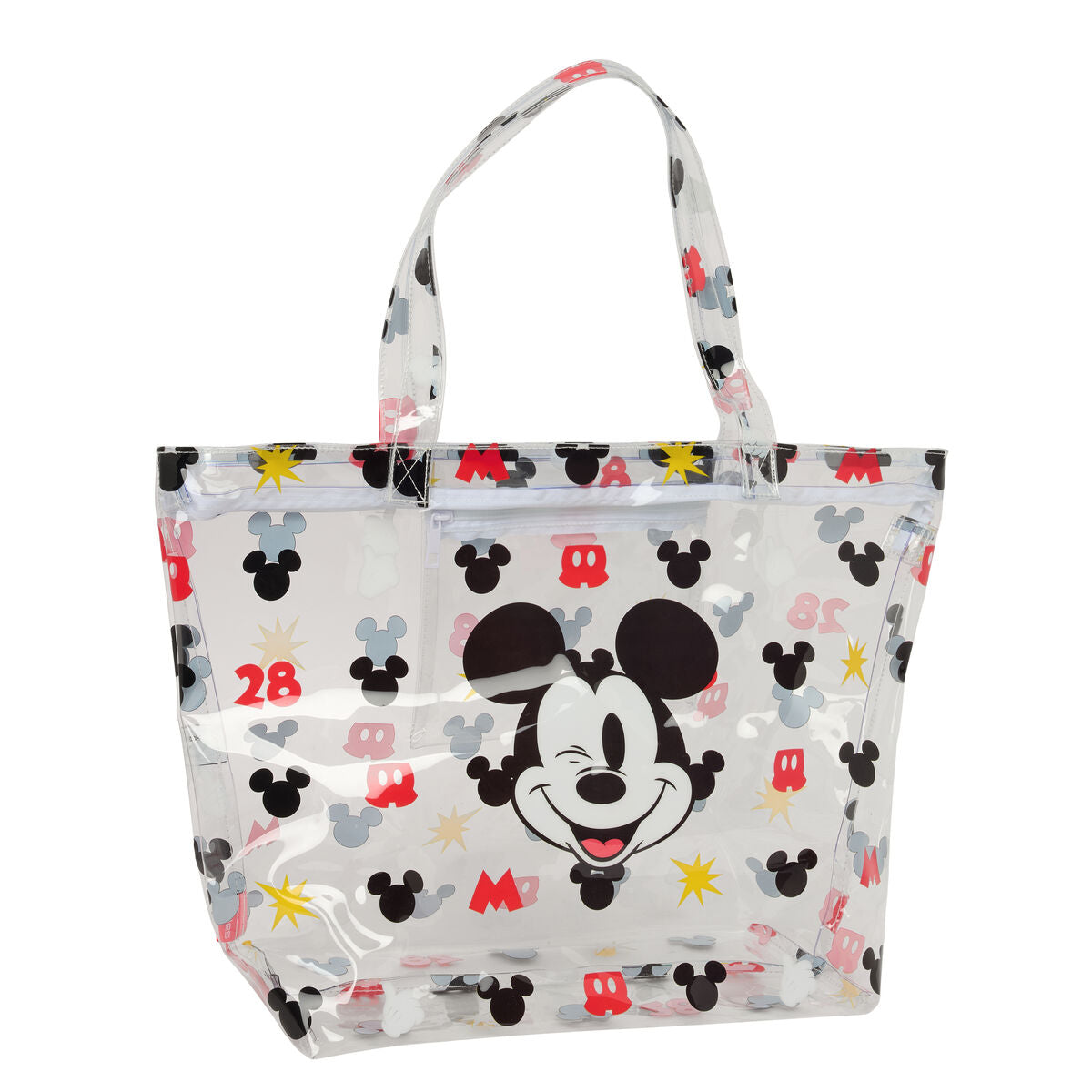 Sac à Achats Mickey Mouse Clubhouse Beach Multicouleur Transparent 54 x 35 x 17 cm